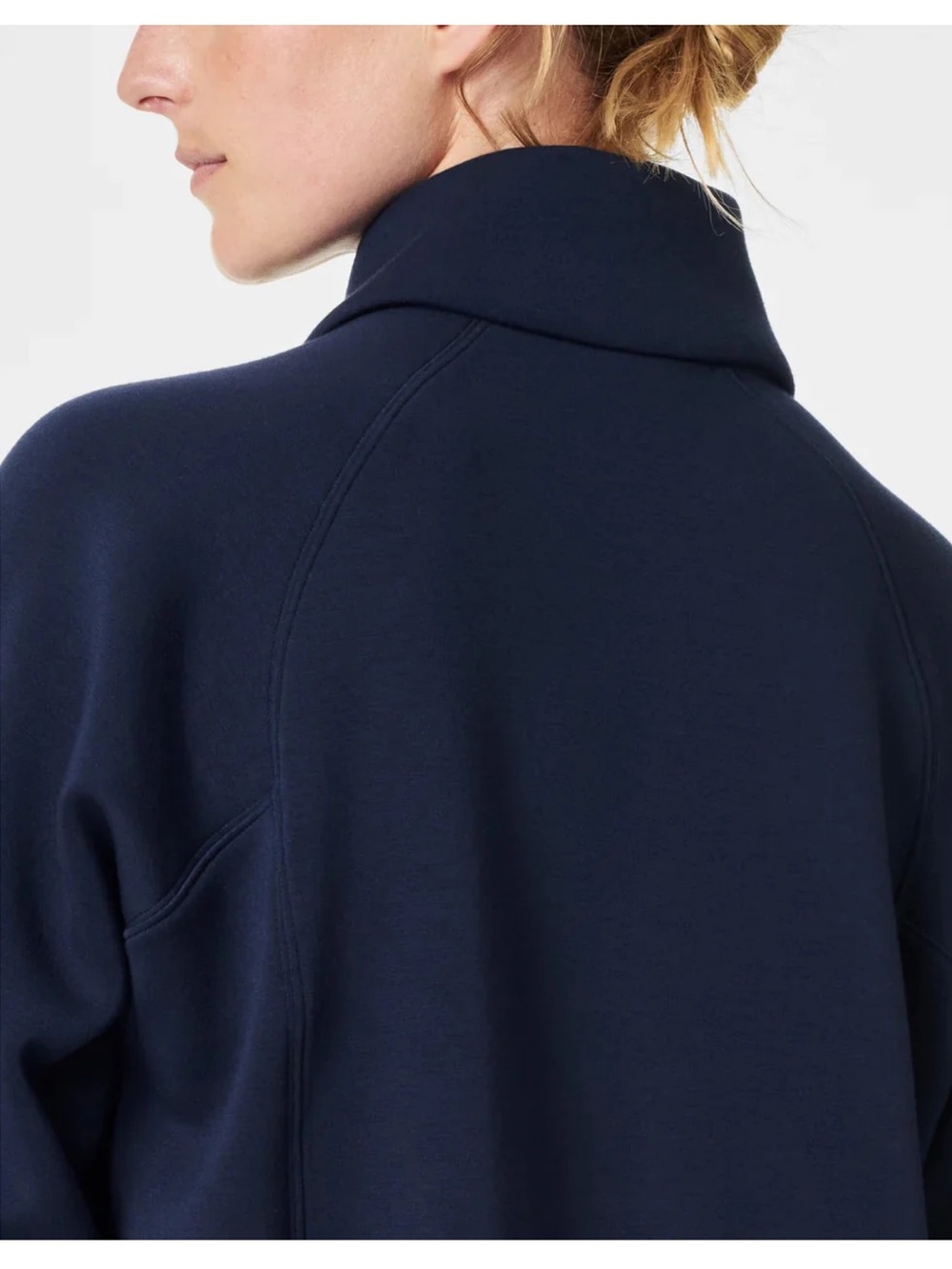 Spanx Air Essentials Half Zip Pullover Timeless Navy Size S - Picture 3 of 10